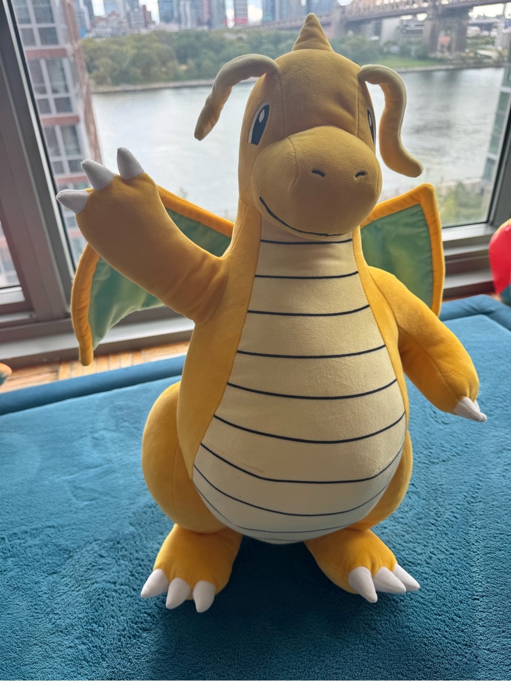 Pokemon Dragonite Plush - Yellow with Mint-Green Wings